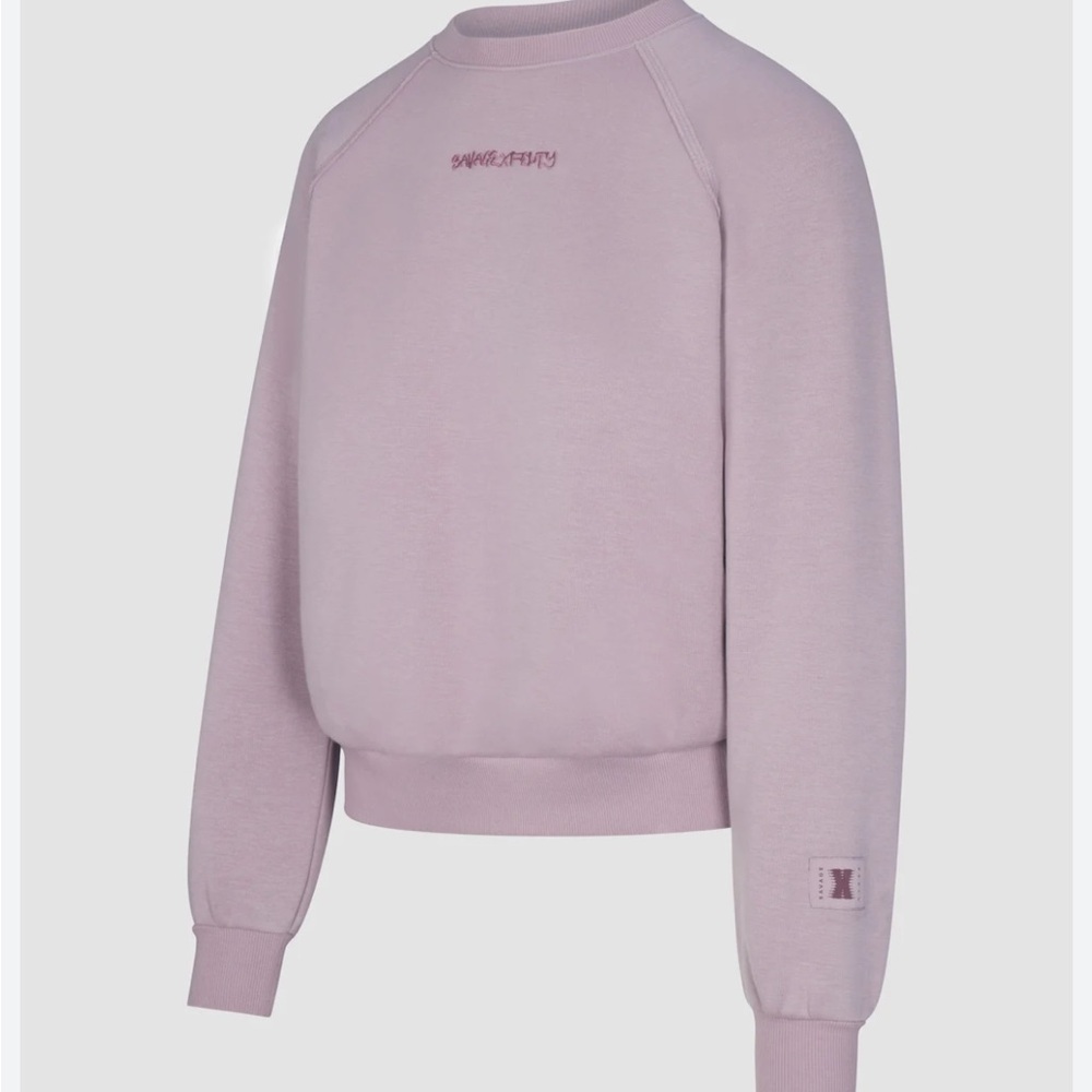 NWTs Savage x Fenty | Women’s ESSENTIAL FLEECE SWEATSHIRT WITH LOGO EMBROIDERY M